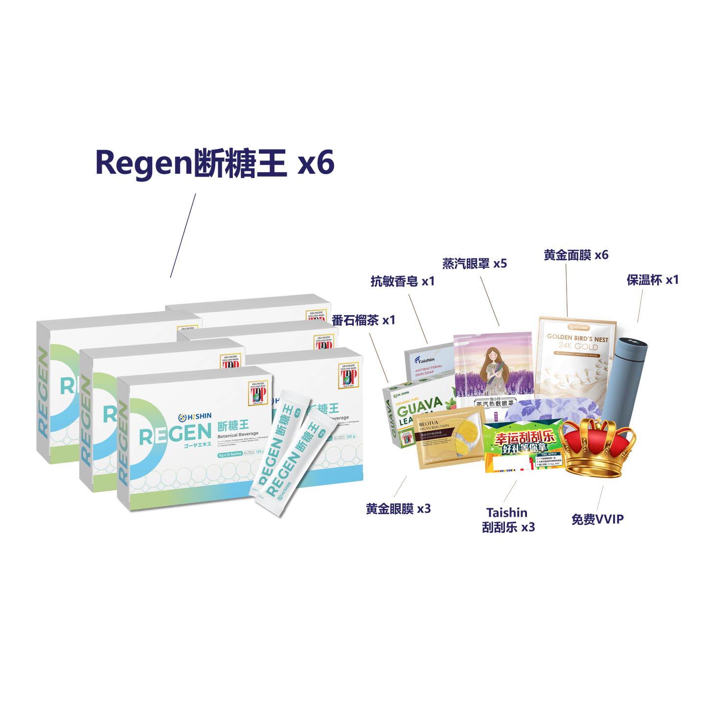 Hishin Regen (6 Boxes Package)